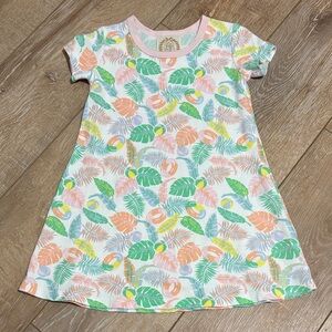 The Beaufort Bonnet Company Polly play Tropical Print Short Sleeve Dress